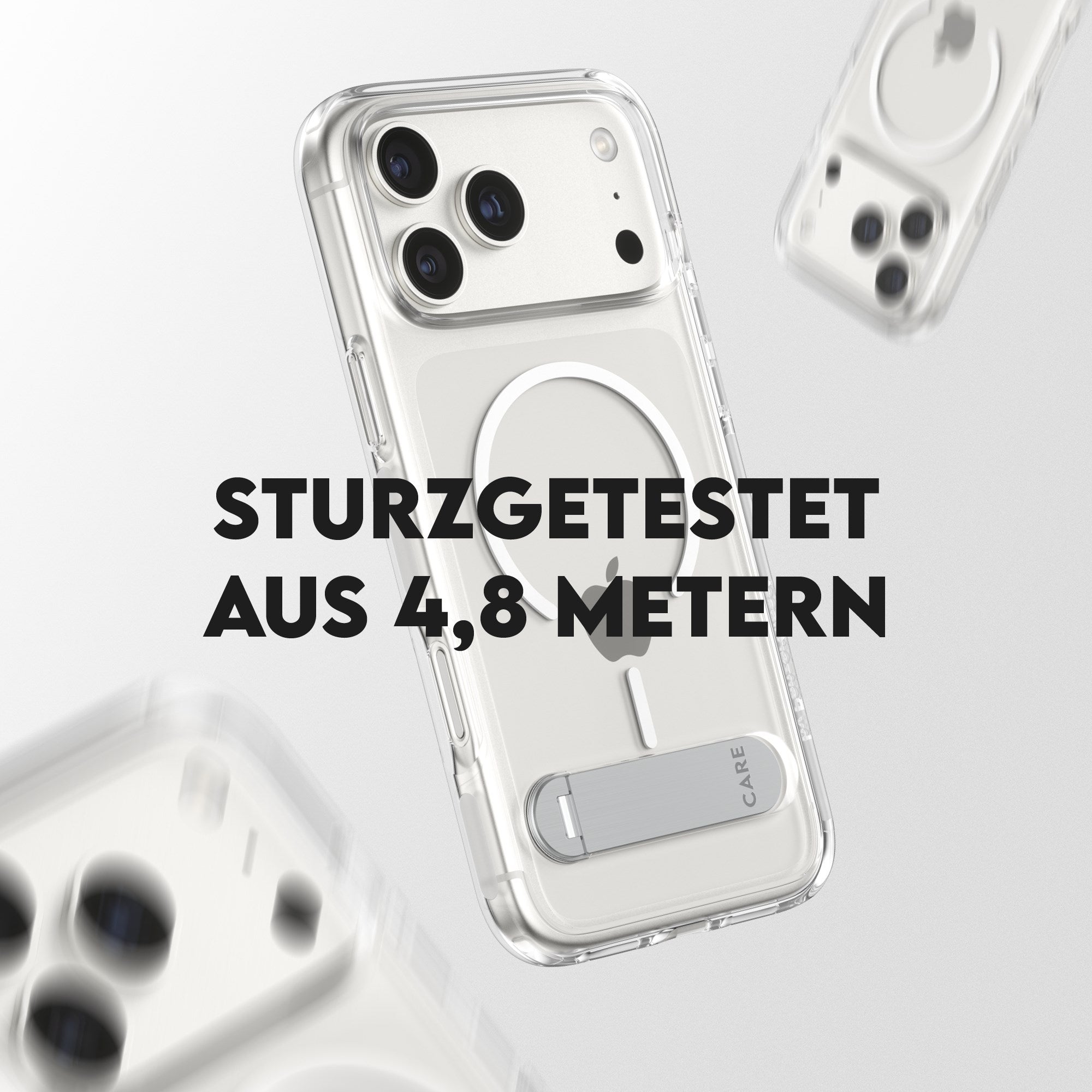 CARE™ by PanzerGlass® Case Transparent m. Kickstand & MagSafe iPhone 17 Pro Max